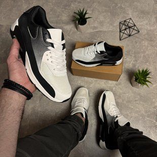 Чорно-білі кросівки в стилі Air Max 1016221148236 фото